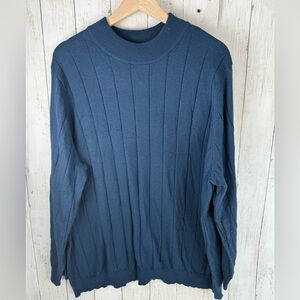 ROAMAN'S Women Tight Knit Blue Plus Size Sweater Size 3X